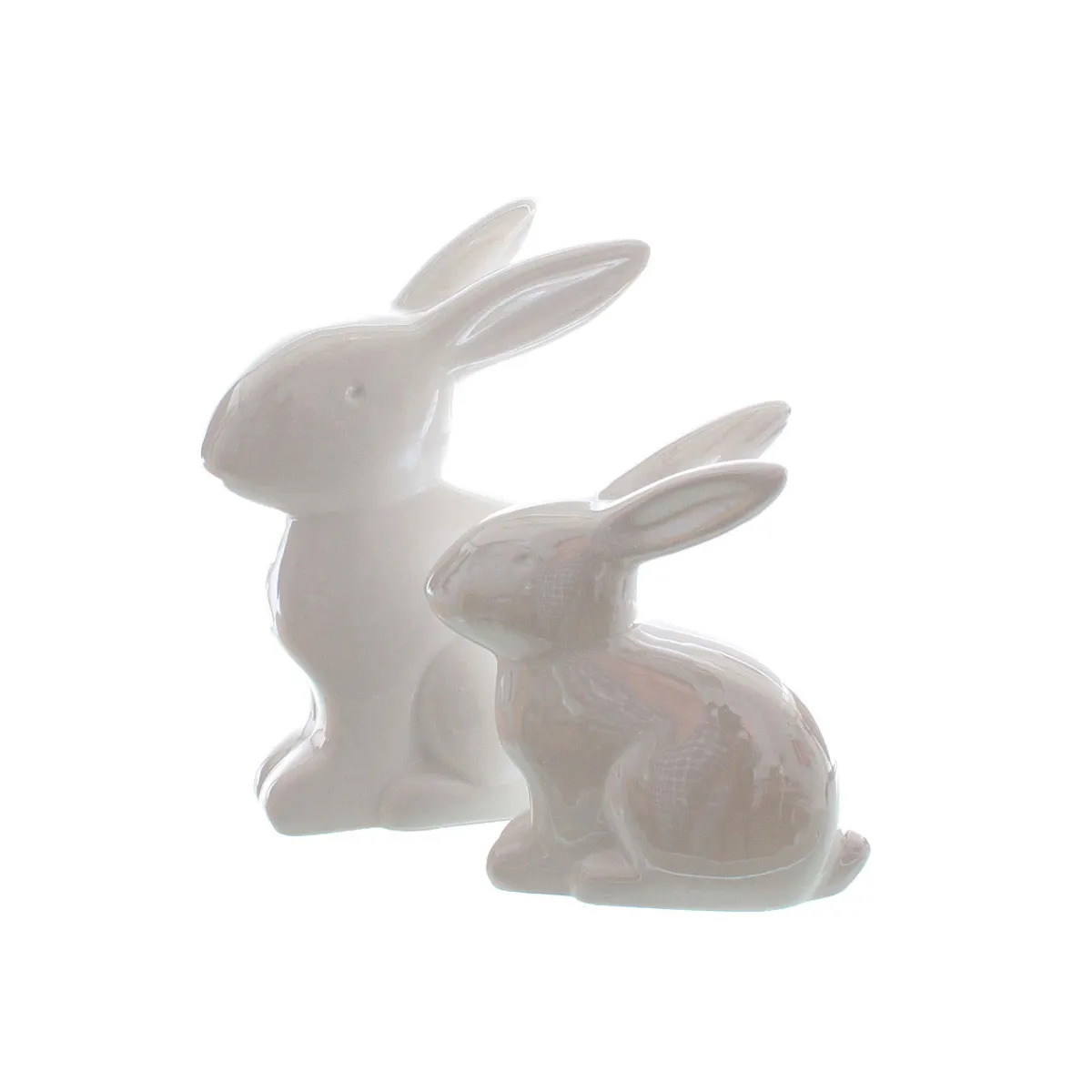 Hase sitzend 12 x 13,5 cm weiß* Best