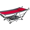 Hängematte Pack-n-Go faltbar 234 x 122 x 10 cm grau/rot*Haveson New