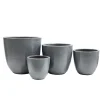 Pflanztopf Feine Rille 28 x 27 cm grau glasiert*Haveson Outlet