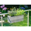 Rattan-Balkonkasten Lotus 20 x 20 x 51,5 cm grau^Haveson Hot