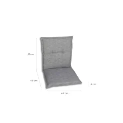Sitzauflage Niederlehner 100x48x4cm hellgrau*Haveson Discount