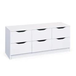 Kommode „Westphalen 6-B“, weiß, 6 Schubladen, 122x50x40 cm^Inter Link Clearance