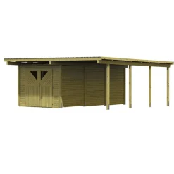 Doppelcarport Eco 2 Variante A inklusive Abstellraum*Karibu New