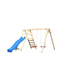 Doppelschaukel Felix mit Klettergerüst und Rutsche^Karibu Clearance