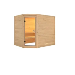 Massivholzsauna Tanami 40 mm ohne Ofen ohne Kranz^Karibu
