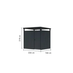 Metall Gerätehaus Oesten 1,5*Karibu Hot
