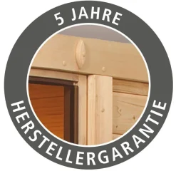 Saunahaus Bosse 1 38 mm 9 kW Bio Ofen externe Strg moderne Tür^Karibu Sale