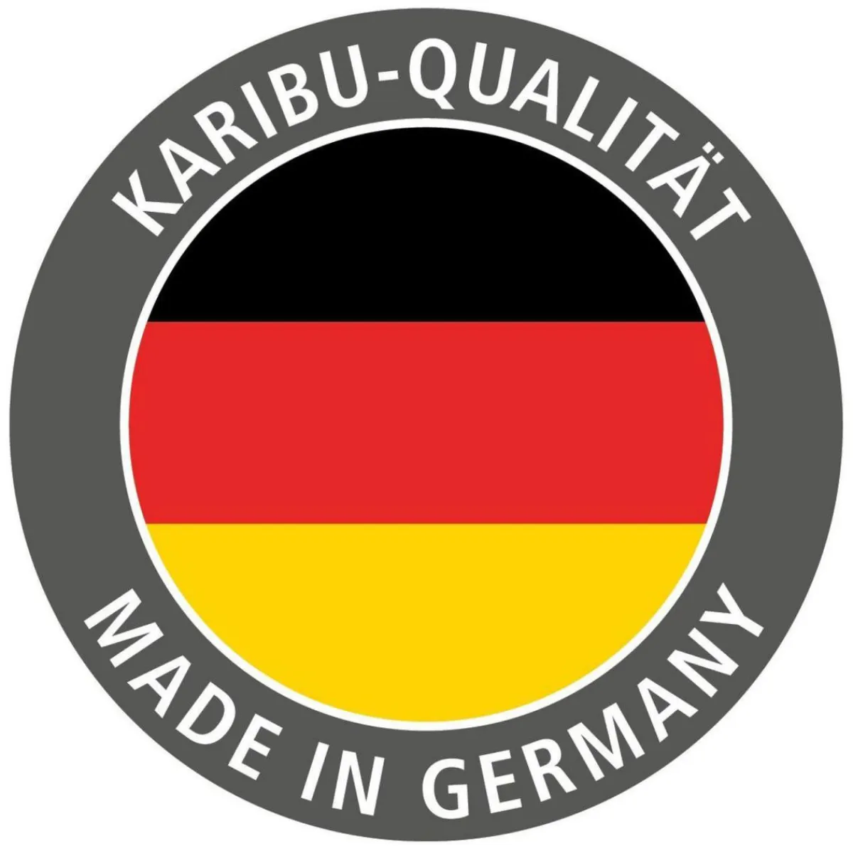 Saunahaus Hygge 38 mm 9 kW Bio Ofen externe Strg Klarglas-Tür terragrau^Karibu Outlet