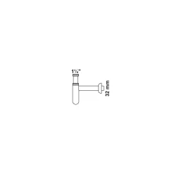 Flaschensiphon weiß 1 1/4" x 32 mm rund^Kirchhoff Clearance