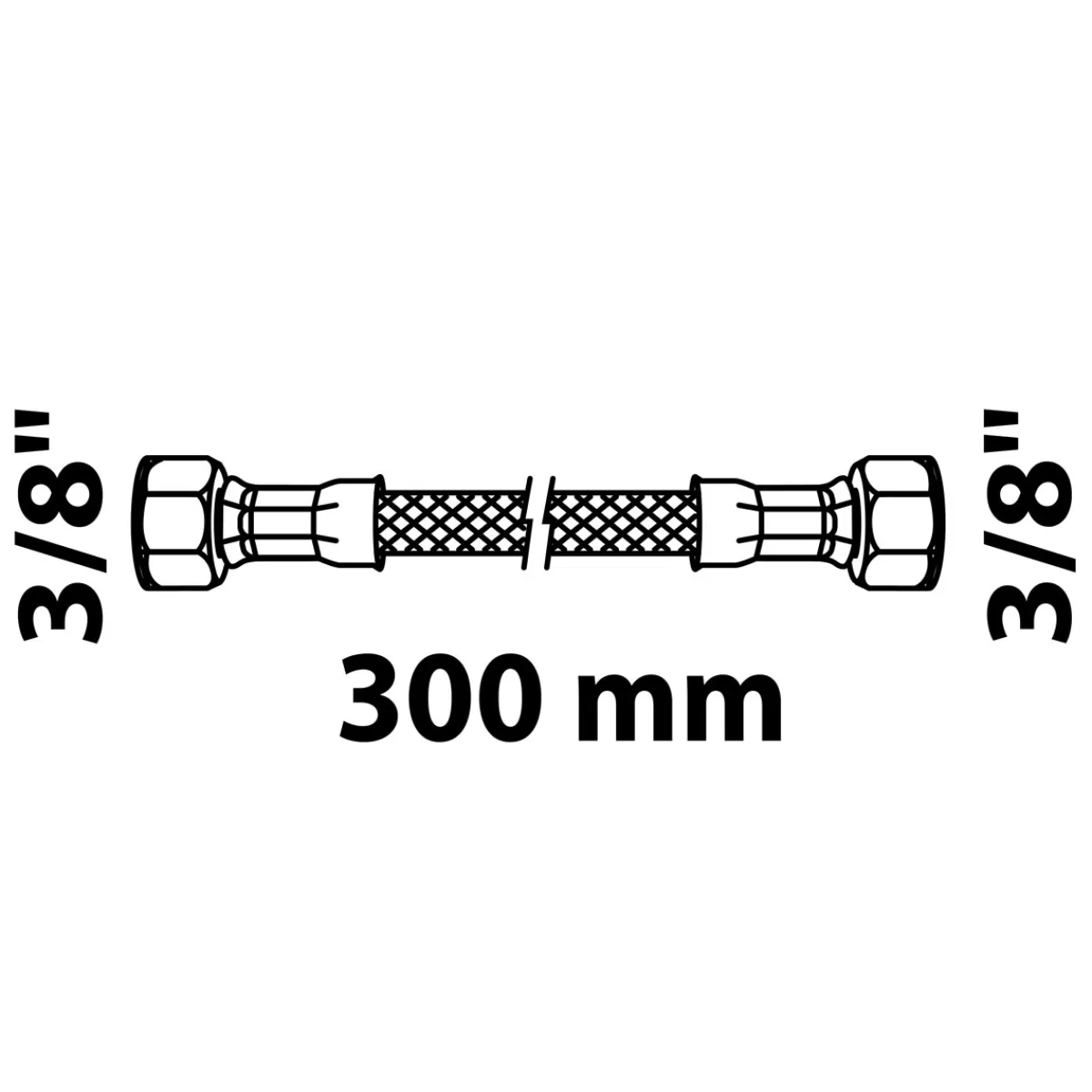 Flex-Anschlussschlauch 3/8"IG x 3/8"IG*Kirchhoff Discount