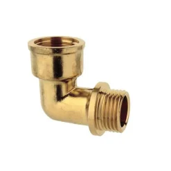 90-Winkel 1" IG x 1" AG Messing blank*Kirchhoff New