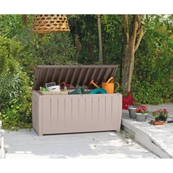 Keter Kissen- und Gartenbox mit Sitz Novel