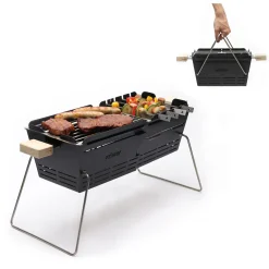 Holzkohlegrill Original Grillfläche 20 x 28-49 cm auseinanderziehbar*Knister Hot