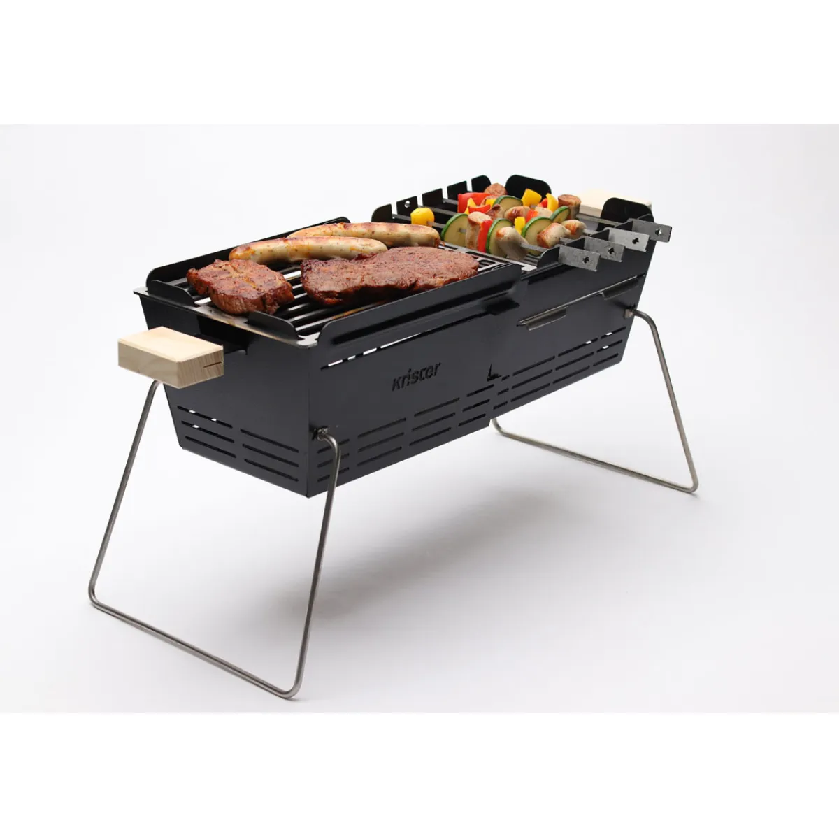 Holzkohlegrill Original Grillfläche 20 x 28-49 cm auseinanderziehbar*Knister Hot