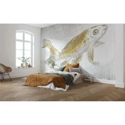 Komar Vlies Fototapete Golden Koi 400x280 cm