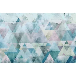 Vlies Fototapete Triangles Blue 400x250 cm^Komar Hot