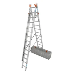Vielzweckleiter Tribilo 3 x 12 Sprossen mit Treppenfunktion^Krause Hot