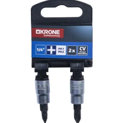 Steckschlüssel 1/4 Zoll PH1/PH2*Krone Clearance
