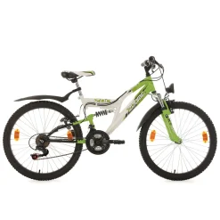 Jugend-Mountainbike Zodiac Fully 24 Zoll weiß-grün^KS Cycling Clearance