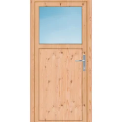Kunststoff-Nebeneingangstür F02/F02 Easy R Fichte 98 x 200 cm