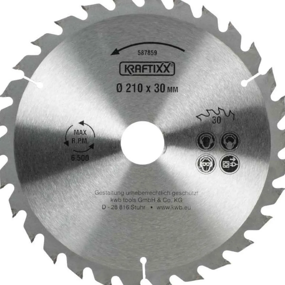 kwb Spanplattensägeblatt für Handkreissäge Durchmesser 210 mm