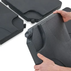 Kunststoff-Plattenset für Sonnenschirm-Kreuzständer Wasser/Sand*Leco Outlet