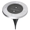 LED-Solar-Wegeleuchte inkl Erdspieß 12 cm silber
