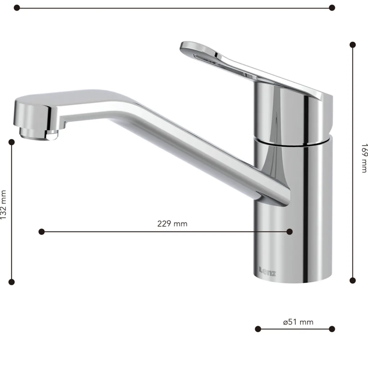 Küchenarmatur MILA chrom*LENZ Discount