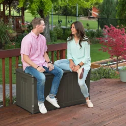 Lifetime Kissenbox Premium 440 L 64x127,9x67,2cm Braun