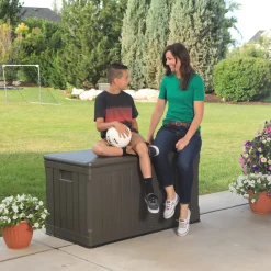 Lifetime Kissenbox Premium 440 L 64x127,9x67,2cm Braun