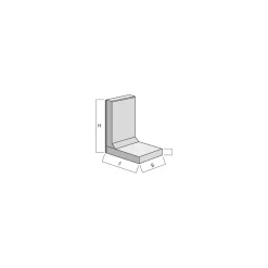 Lusit L-Stein 80 x 45 x 40 x 8 cm Anthrazit mit