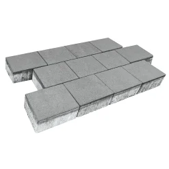 Rechteckpflaster mit Fase grau 10 x 20 x 8 cm^Lusit