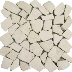 Marmormosaik Biancone Polygonal 25 x 25 cm^ Outlet
