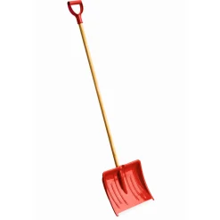 Kunststoff-Schneeschieber 40 cm mit D-Griff und Holzstiel*Meister Best