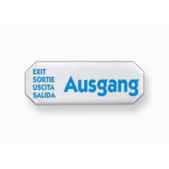 Hinweisschild Ausgang Kunststoff weiß*Metafranc Best
