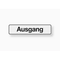 Hinweisschild Ausgang Kunststoff weiß*Metafranc Online