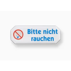Hinweisschild Bitte nicht rauchen Kunststoff weiß*Metafranc Discount