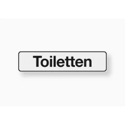 Hinweisschild Toiletten Kunststoff weiß^Metafranc Hot
