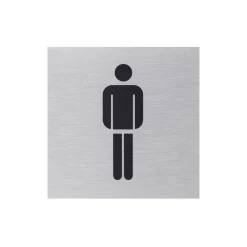 Metafranc Hinweisschild WC Herren Aluminium grau