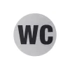 Metafranc Hinweisschild WC Aluminium grau
