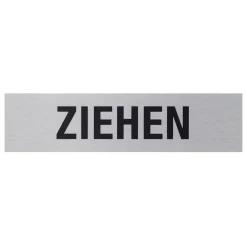 Metafranc Hinweisschild Ziehen Aluminium grau