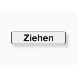 Metafranc Hinweisschild ziehen Kunststoff weiß