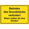 Verbotsschild Betreten verboten Kunststoff gelb*Metafranc Hot