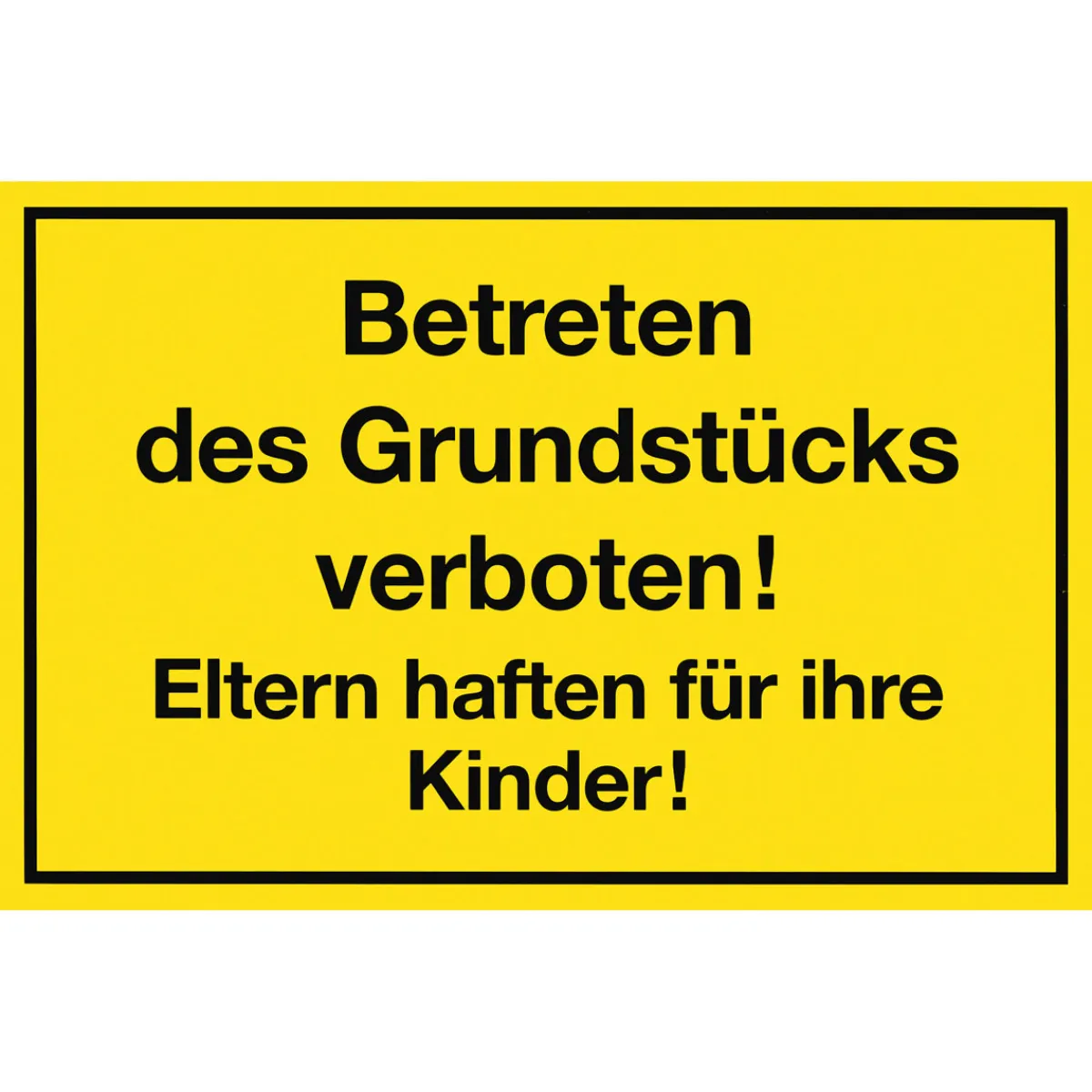 Verbotsschild Betreten verboten Kunststoff gelb*Metafranc Hot