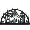 Metallschwibbogen Waldhaus aus Aluminium