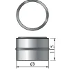 MyFireTool Doppelwandfutter verzinkt 100 mm