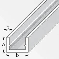 MyTool U-Profil 10 x 16,5 x 1,5 mm 2m silber