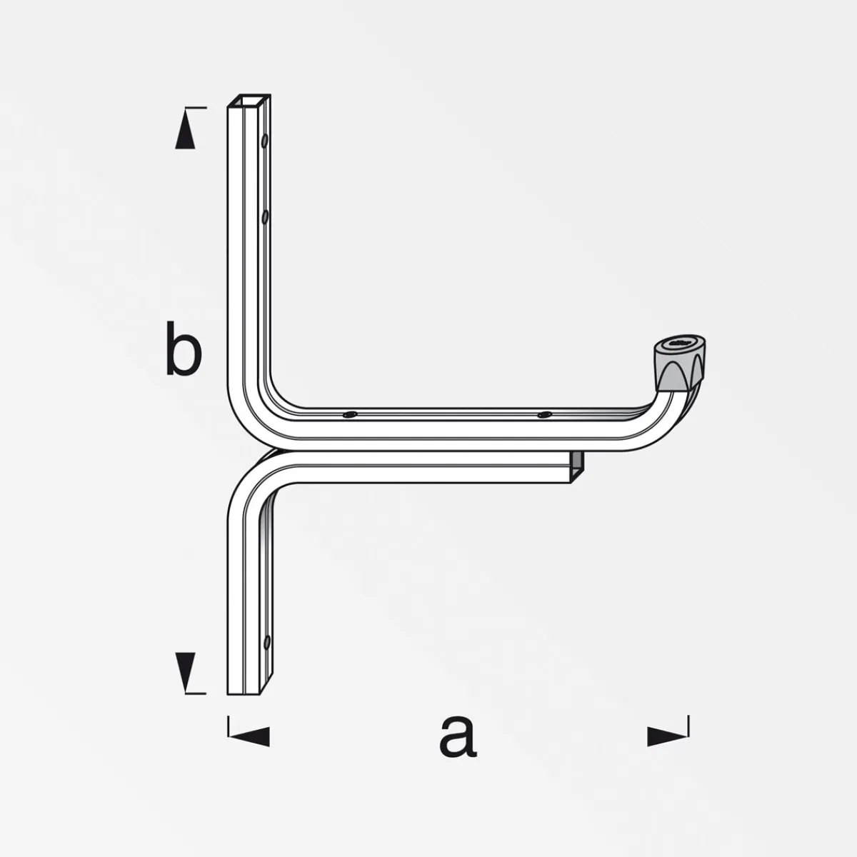Wandhaken 175 x 220 mm blank*MyTool Clearance
