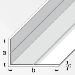 Winkel 19,5 x 35,5 mm 1m ungleichschenklig blank*MyTool Hot