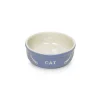 Katzen Keramikschale hellbalu/beige Durchmesser 13,5 x 5 cm^Nobby Hot